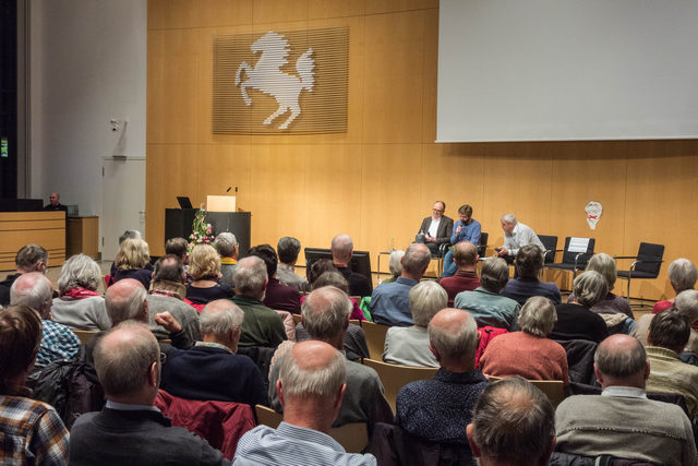 Blick auf das Podium